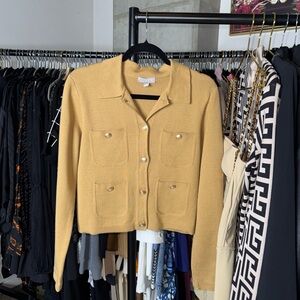 J.Crew Camel Cotton Lady Jacket Womens Medium Cropped Patch Pocket Coastal Prep